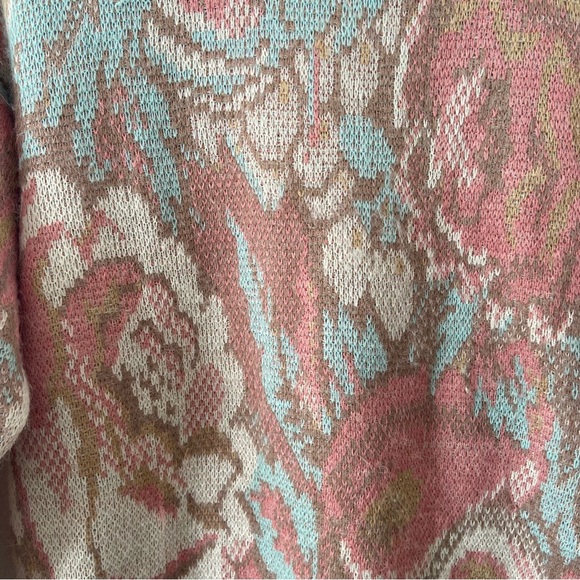 Vintage 1970s Campus Casuals floral knit sweater - Picture 6 of 6